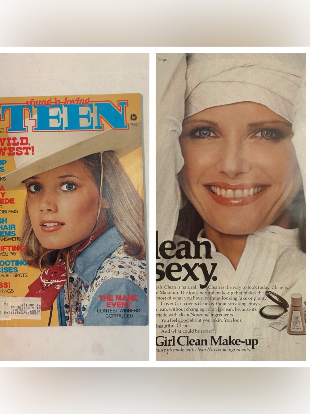 Vintage Teen magazine-Jan. 1977- Cheryl Tiegs on back cover